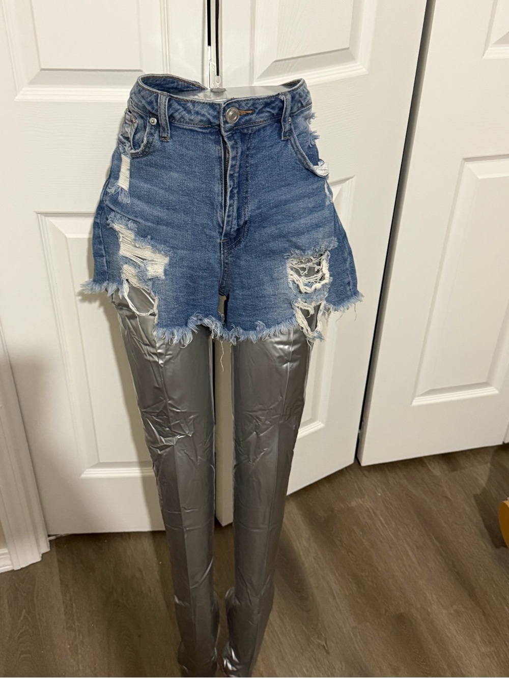 Rue21 Blue Distressed Jean Shorts
